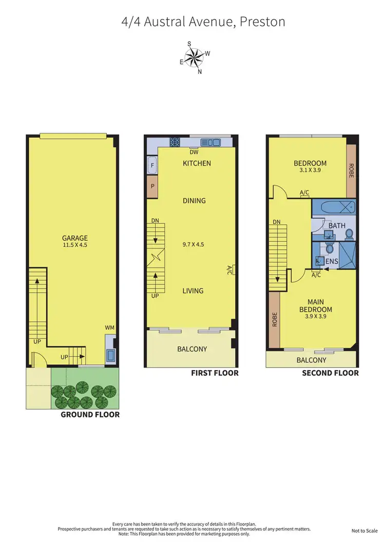 Floorplan of Homely townhouse listing, 4/4 Austral Avenue, Preston VIC 3072