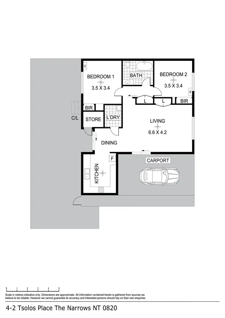 Floorplan of Homely unit listing, 4/2 Tsolos Place, The Narrows NT 820