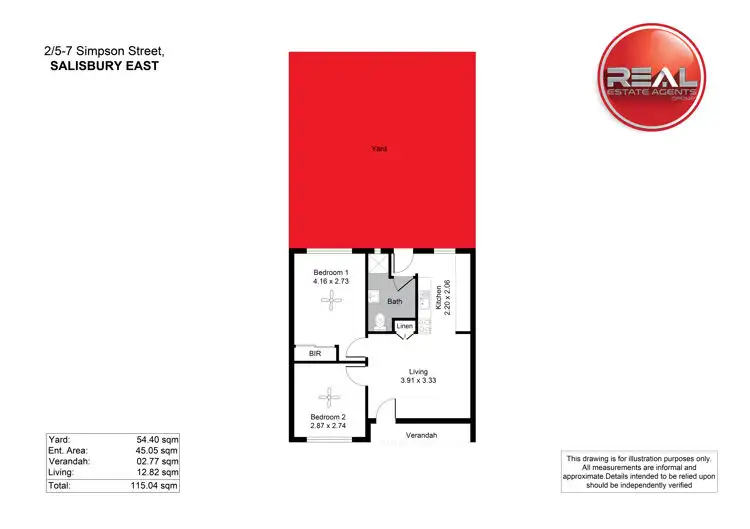 Floorplan of Homely unit listing, 2/5-7 Simpson Street, Salisbury East SA 5109