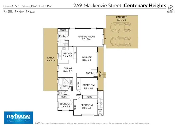 Floorplan of Homely house listing, 269 Mackenzie Street, Centenary Heights QLD 4350