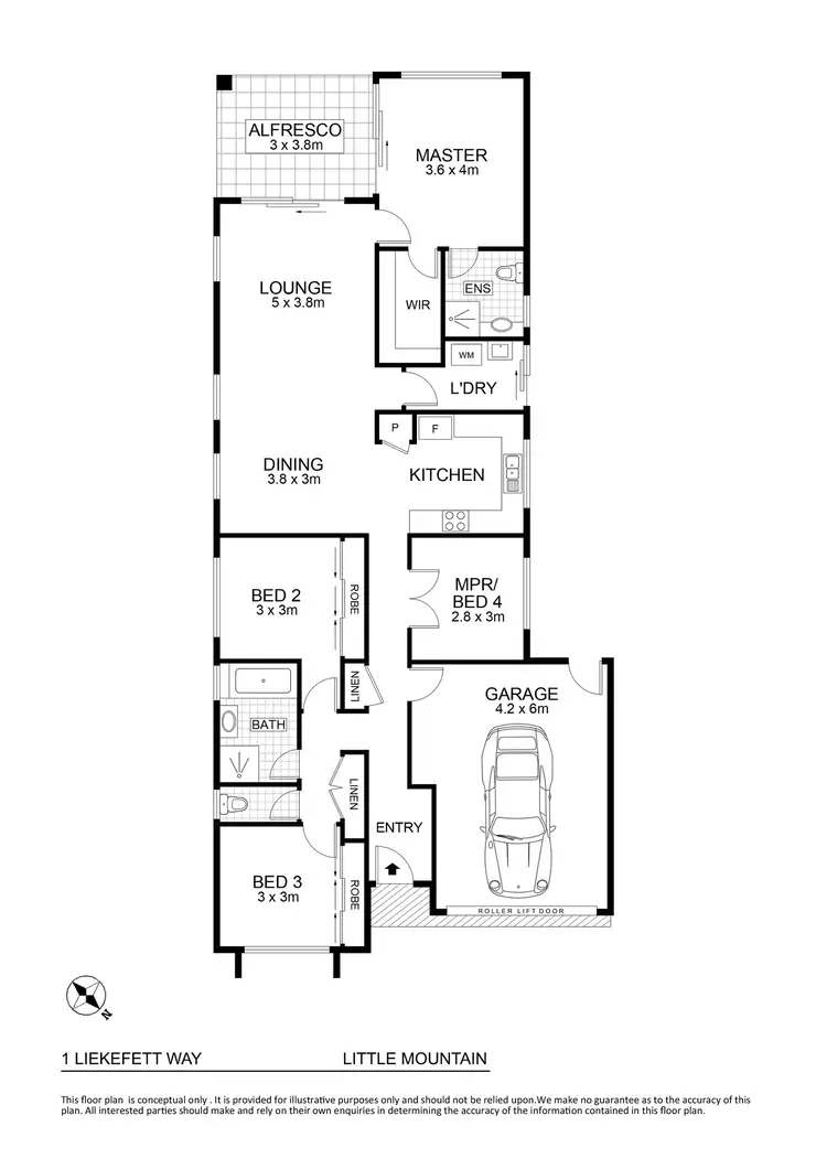 Floorplan of Homely house listing, 1 Liekefett Way, Little Mountain QLD 4551