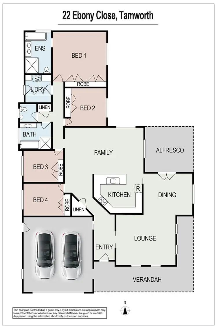 Floorplan of Homely house listing, 22 Ebony Close Hillvue, Tamworth NSW 2340