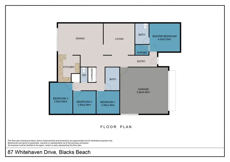 Floorplan of Homely house listing, 87 Whitehaven Drive, Blacks Beach QLD 4740