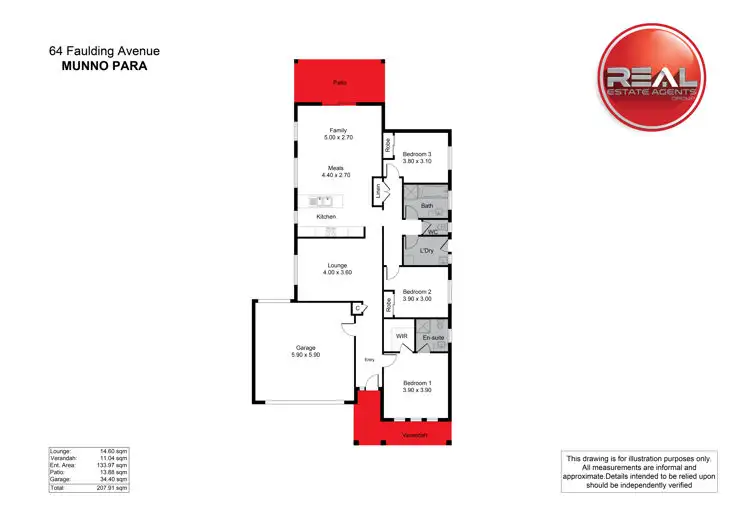 Floorplan of Homely house listing, 64 Faulding Avenue, Munno Para SA 5115