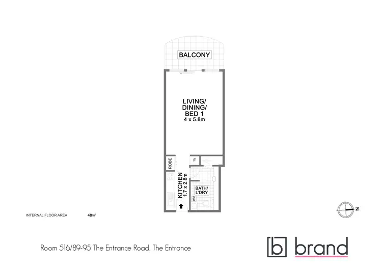 Floorplan of Homely unit listing, Room 516/89-95 The Entrance Road, The Entrance NSW 2261