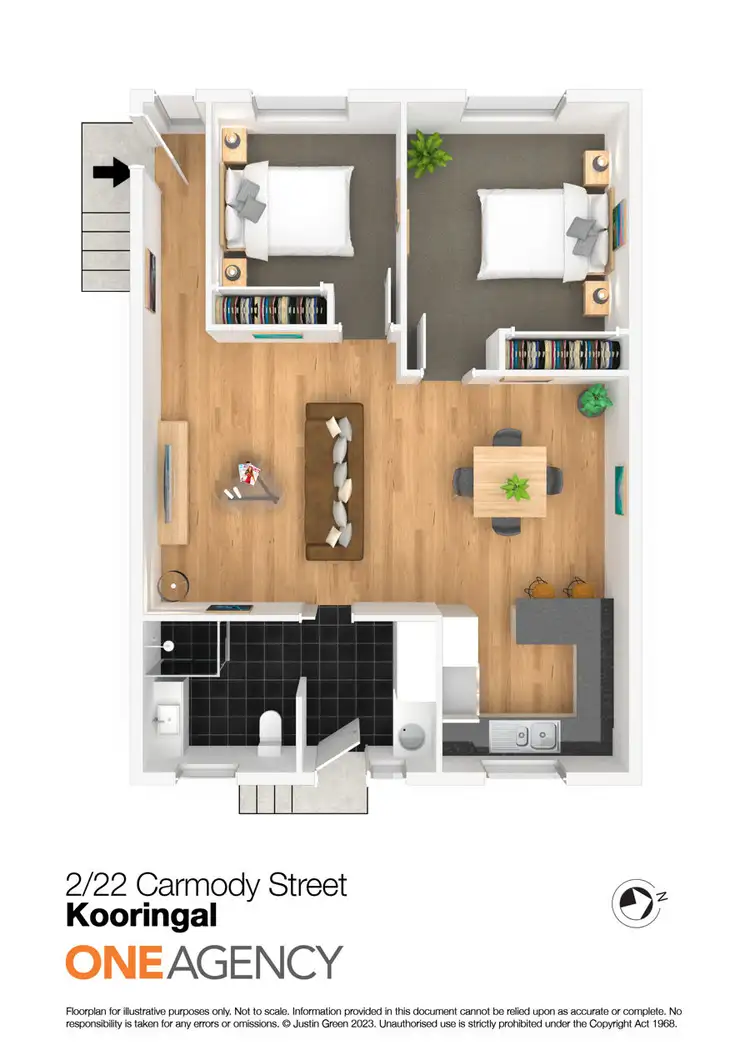 Floorplan of Homely unit listing, 2/22 CARMODY STREET, Kooringal NSW 2650