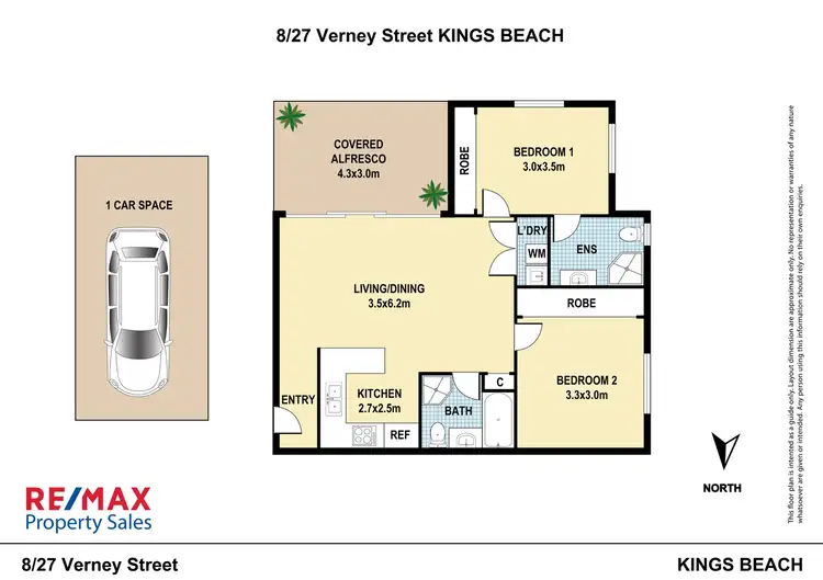 Floorplan of Homely unit listing, 8/27 Verney Street, Kings Beach QLD 4551