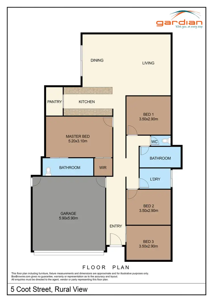 Floorplan of Homely house listing, 5 Coot Street, Rural View QLD 4740