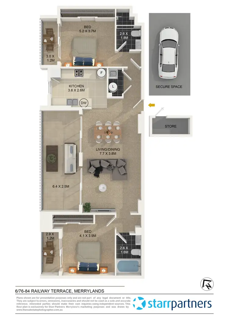 Floorplan of Homely unit listing, 6/76-84 Railway Terrace, Merrylands NSW 2160