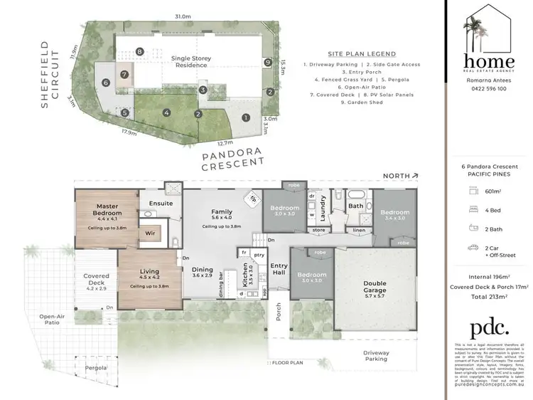 Floorplan of Homely house listing, 6 Pandora Crescent, Pacific Pines QLD 4211