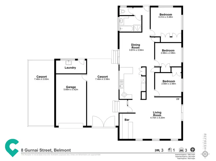 Floorplan of Homely house listing, 8 Gurnai Street, Belmont QLD 4153