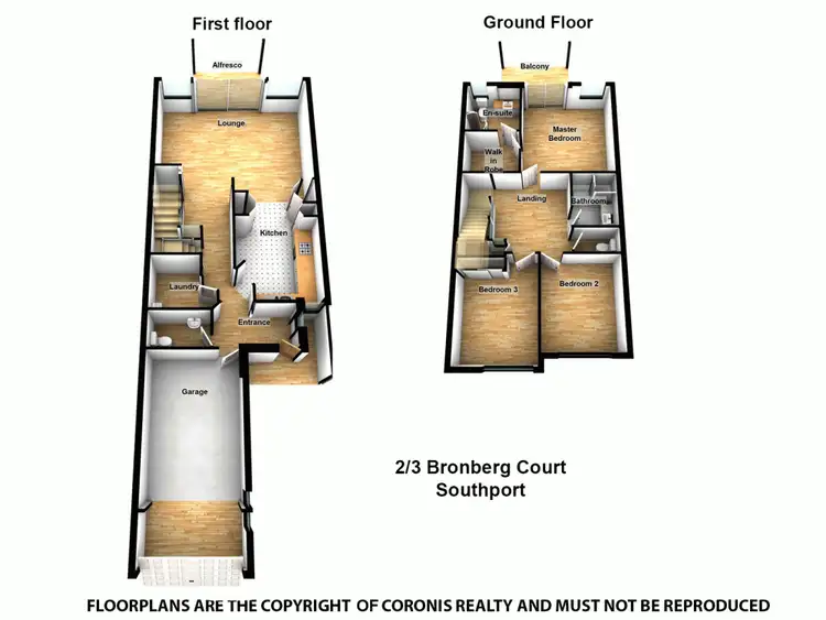 Floorplan of Homely townhouse listing, 2/3 Bronberg Court, Southport QLD 4215