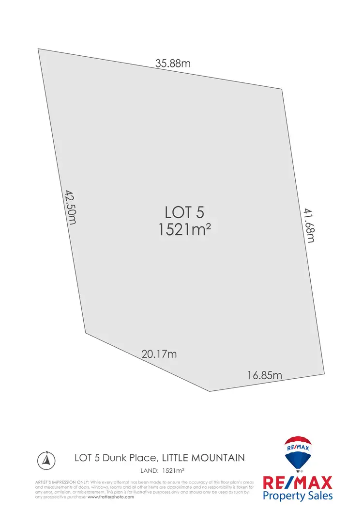 Floorplan of Homely land listing, Lot 5/33 Dunk Place, Little Mountain QLD 4551