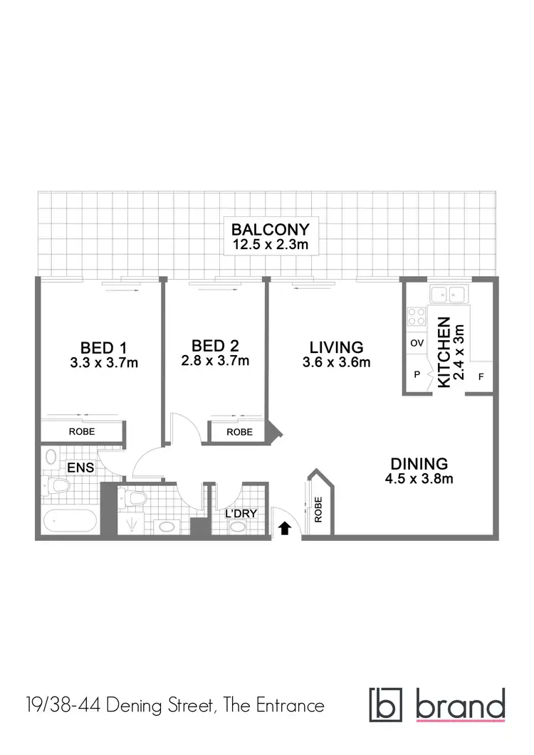 Floorplan of Homely apartment listing, 19/38-44 Dening Street, The Entrance NSW 2261