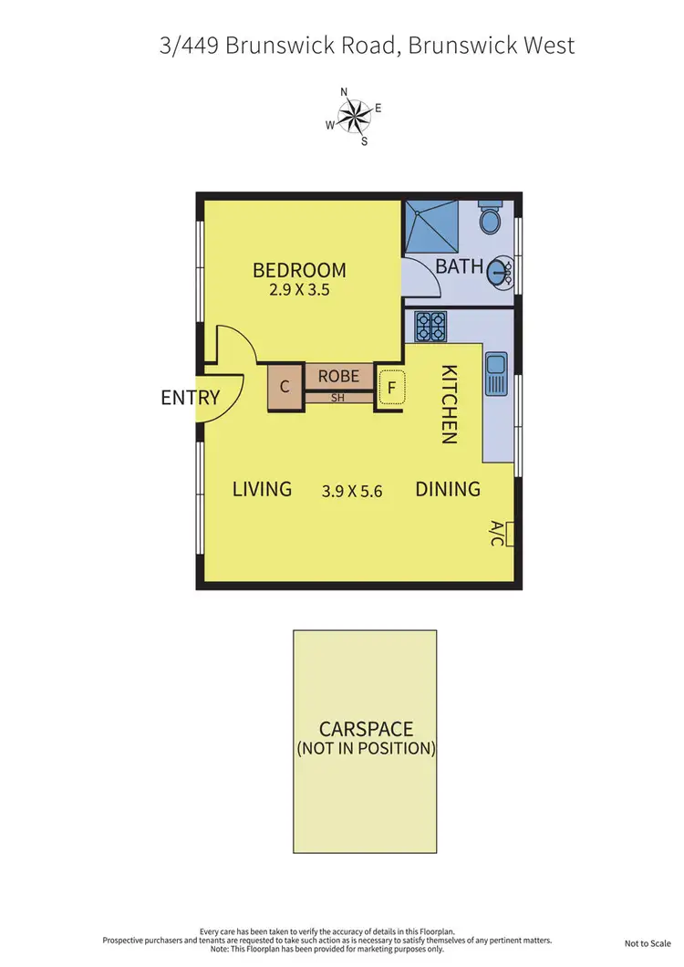 Floorplan of Homely apartment listing, 3/449 Brunswick Road, Brunswick West VIC 3055