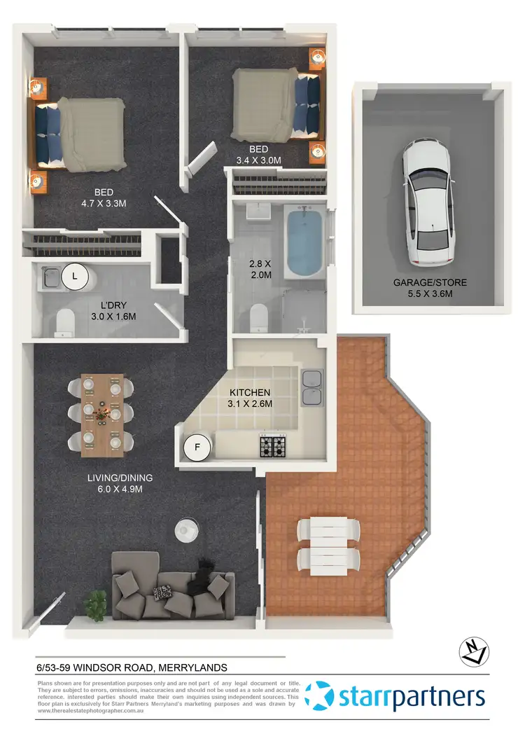 Floorplan of Homely unit listing, 6/53-59 Windsor Road, Merrylands NSW 2160