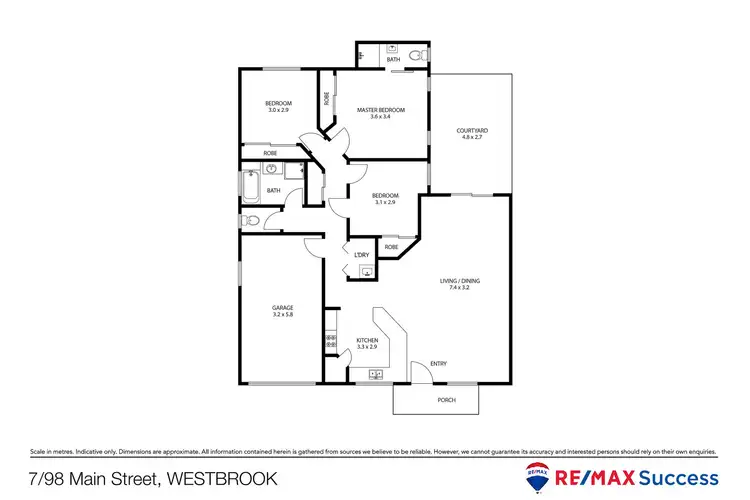 Floorplan of Homely unit listing, 7/98 Main Street, Westbrook QLD 4350