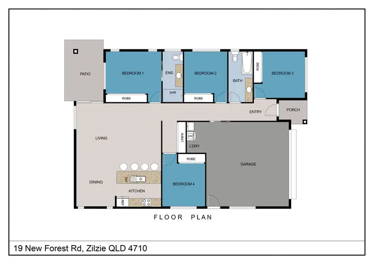 Floorplan of Homely house listing, 19 New Forest Road, Zilzie QLD 4710