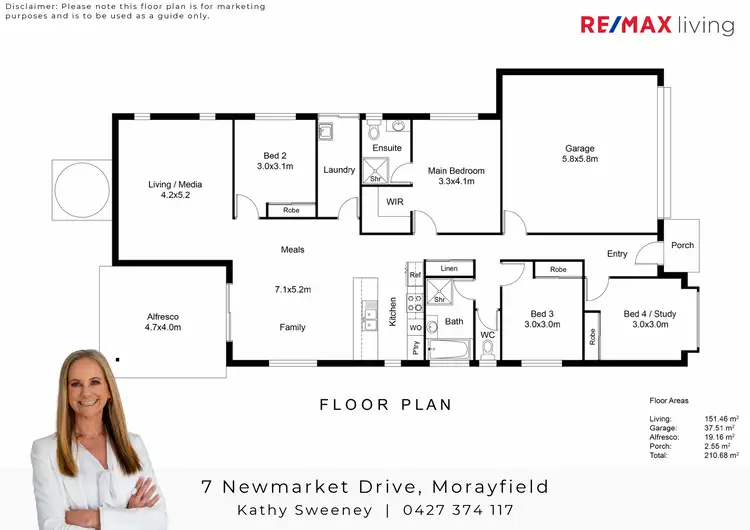 Floorplan of Homely house listing, 7 Newmarket Drive, Morayfield QLD 4506