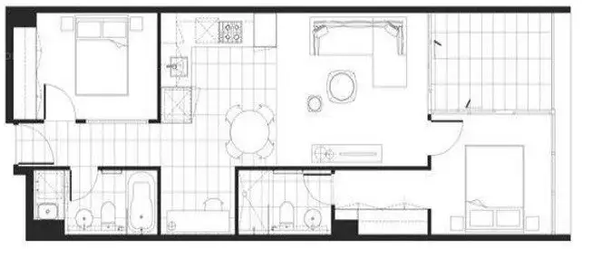 Floorplan of Homely apartment listing, C408/11 Shamrock Street, Abbotsford VIC 3067