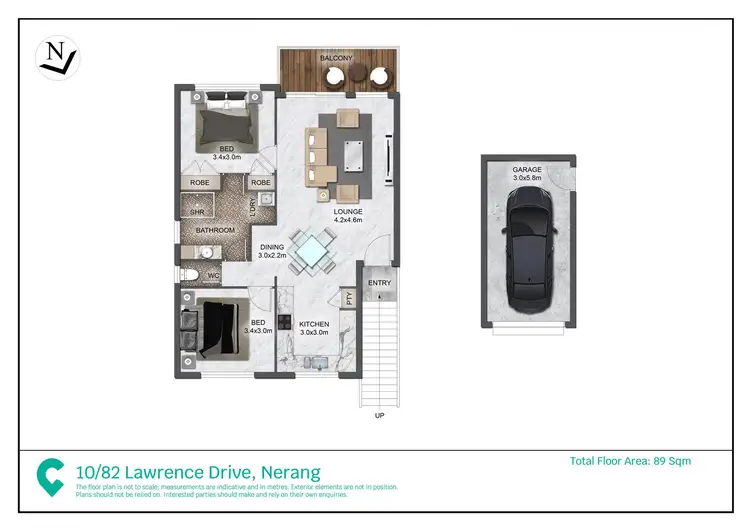 Floorplan of Homely unit listing, 10/82 Lawrence Drive, Nerang QLD 4211