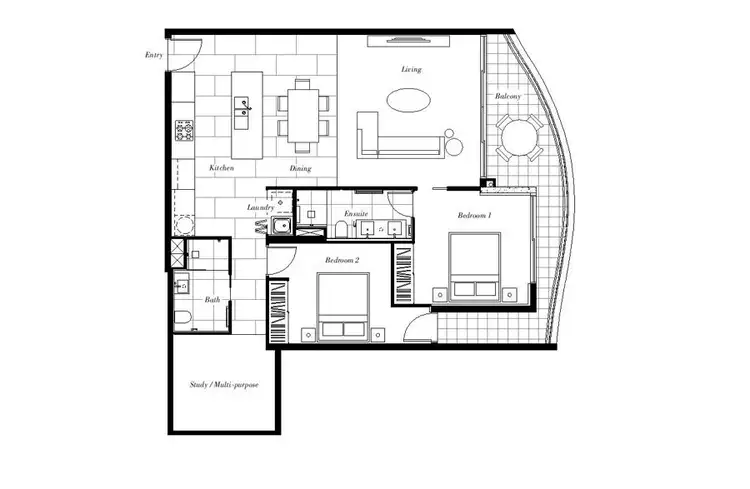 Floorplan of Homely apartment listing, 702/95-97 Old Burleigh Road, Broadbeach QLD 4218