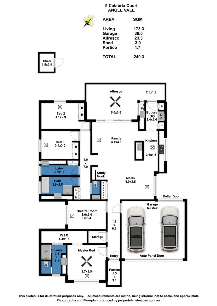 Floorplan of Homely house listing, 9 Calabria Court, Angle Vale SA 5117