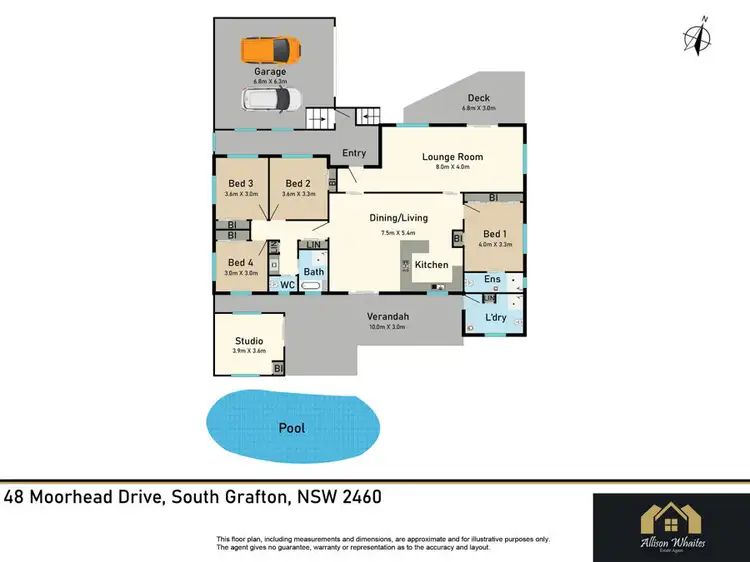 Floorplan of Homely house listing, 48 Moorhead Drive, South Grafton NSW 2460