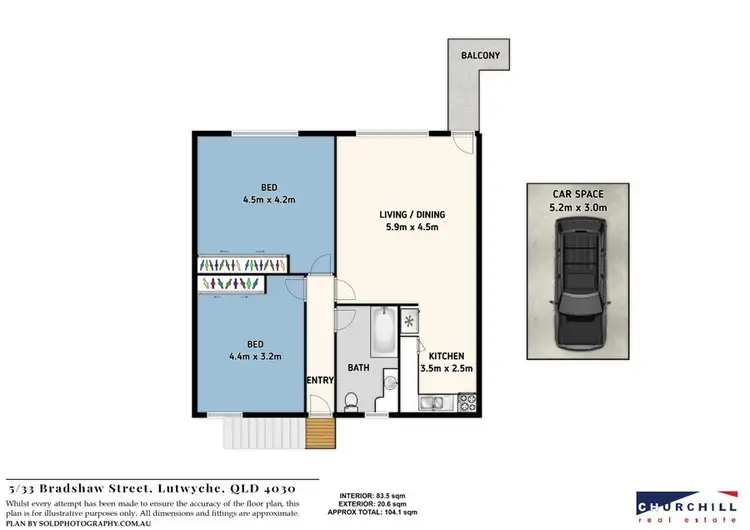 Floorplan of Homely unit listing, 5/33 Bradshaw Street, Lutwyche QLD 4030