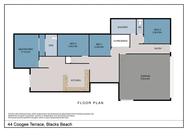 Floorplan of Homely house listing, 44 Coogee Terrace, Blacks Beach QLD 4740