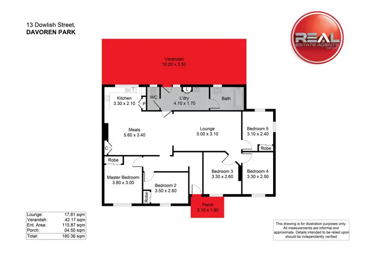 Floorplan of Homely house listing, 13 Dowlish Street, Davoren Park SA 5113