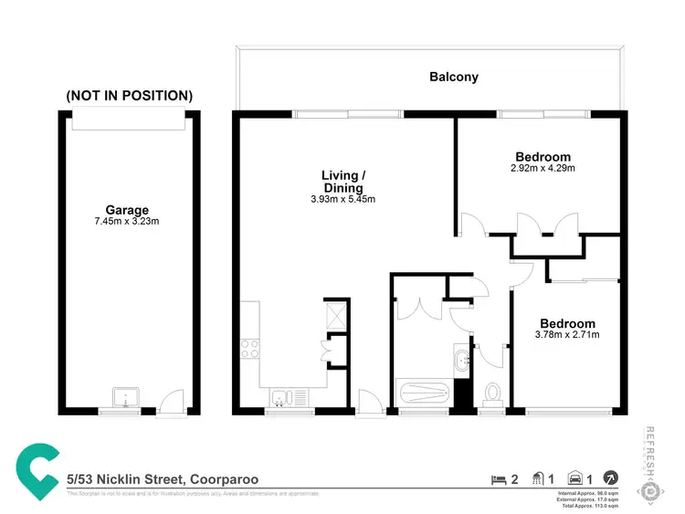 Floorplan of Homely unit listing, 5/53 Nicklin Street, Coorparoo QLD 4151