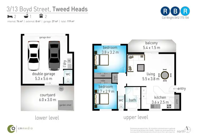 Floorplan of Homely unit listing, 3/13 Boyd Street, Tweed Heads NSW 2485