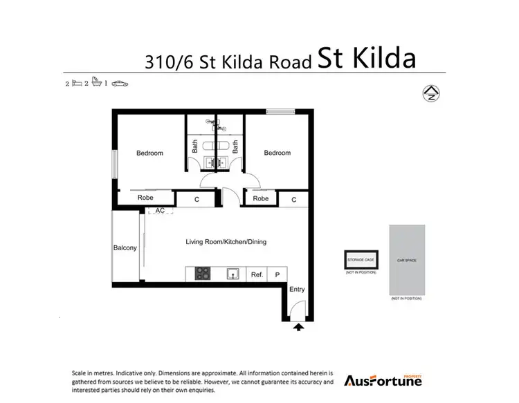 Floorplan of Homely apartment listing, 310/6 St Kilda Road, St Kilda VIC 3182