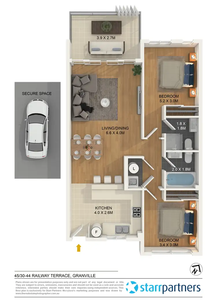 Floorplan of Homely unit listing, 45/30-44 Railway Terrace, Granville NSW 2142