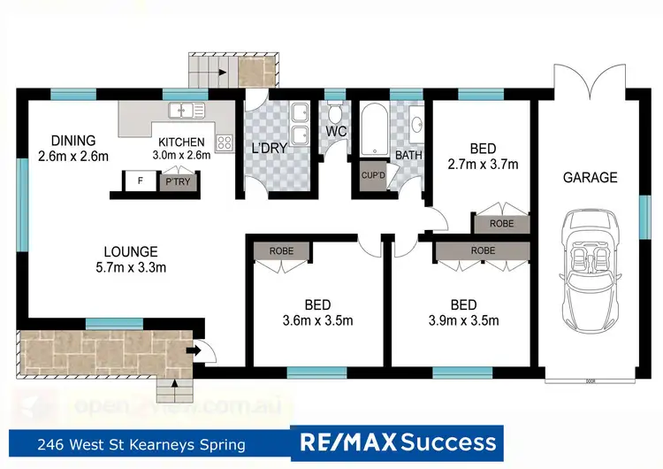 Floorplan of Homely house listing, 246 West Street, Kearneys Spring QLD 4350