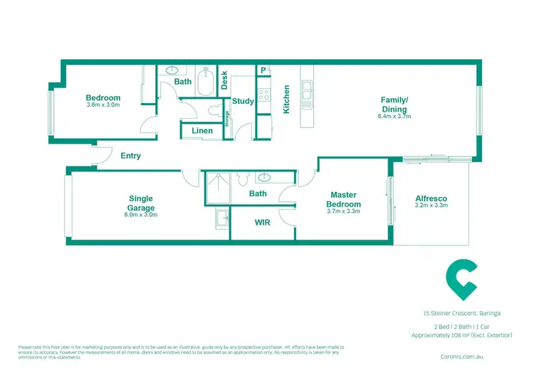 Floorplan of Homely house listing, 15 Steiner Crescent, Baringa QLD 4551