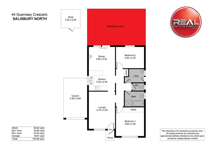 Floorplan of Homely house listing, 44 Guernsey Crescent, Salisbury North SA 5108