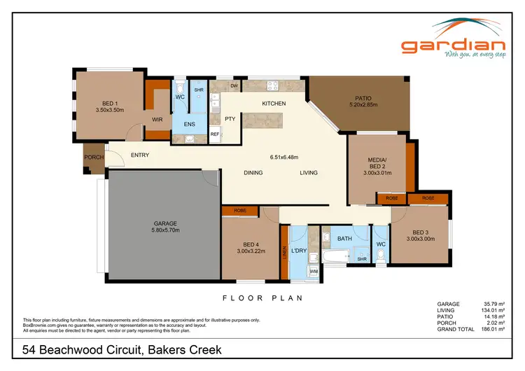 Floorplan of Homely house listing, 54 Beachwood Circuit, Bakers Creek QLD 4740