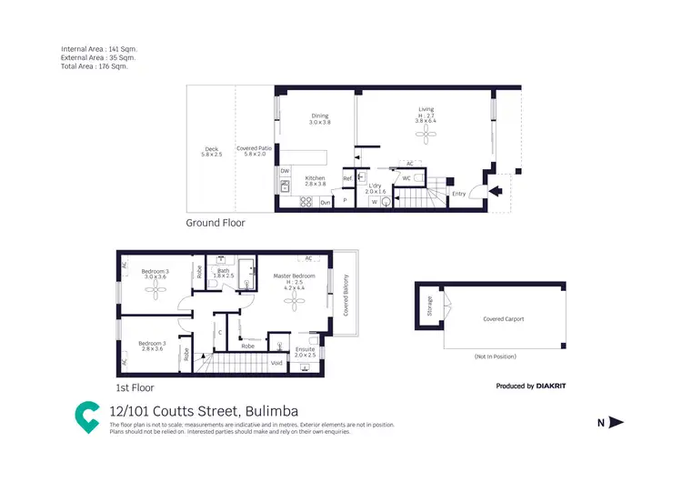 Floorplan of Homely townhouse listing, 12/101 Coutts Street, Bulimba QLD 4171