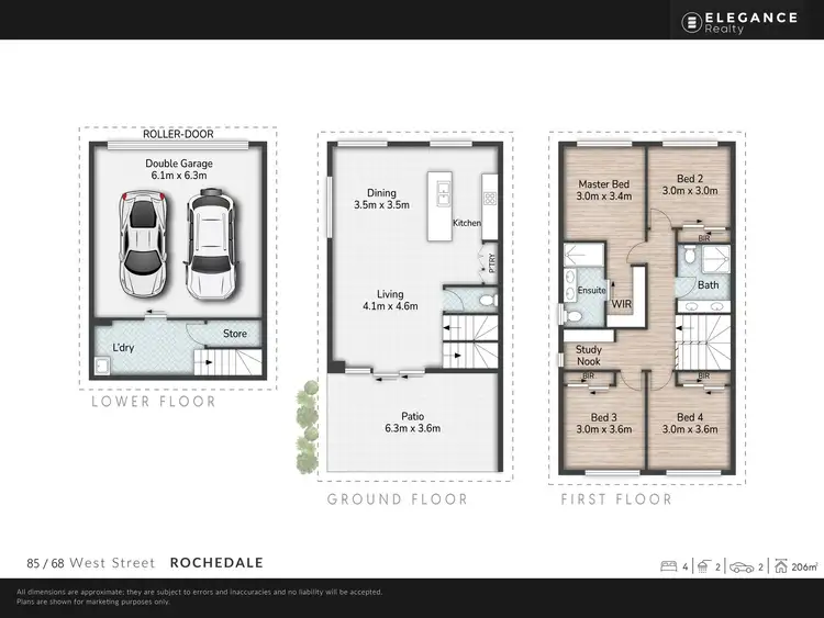 Floorplan of Homely townhouse listing, 85/68 West Street, Rochedale QLD 4123