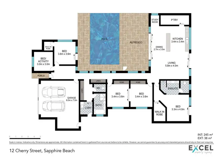 Floorplan of Homely house listing, 12 Cherry Street, Sapphire Beach NSW 2450
