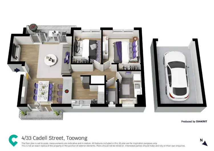 Floorplan of Homely apartment listing, 4/33 Cadell Street, Toowong QLD 4066