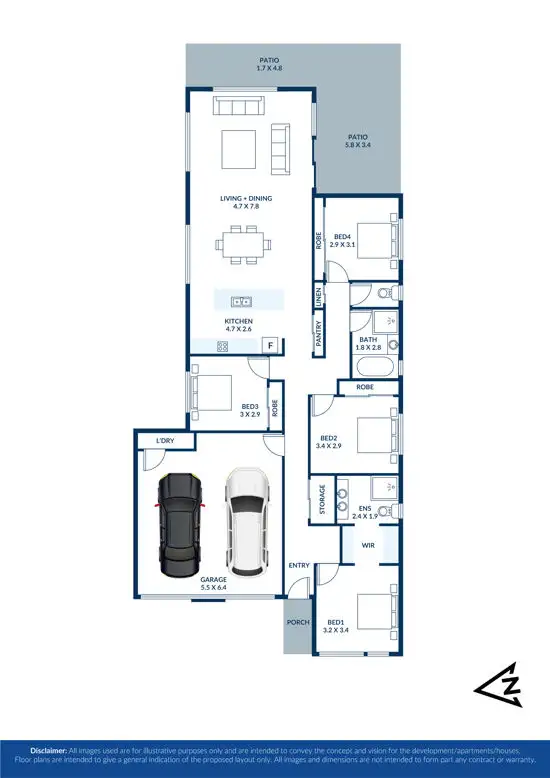 Floorplan of Homely house listing, 51 Bentley Street, Heathwood QLD 4110