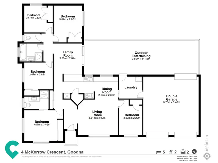 Floorplan of Homely house listing, 4 McKerrow Crescent, Goodna QLD 4300