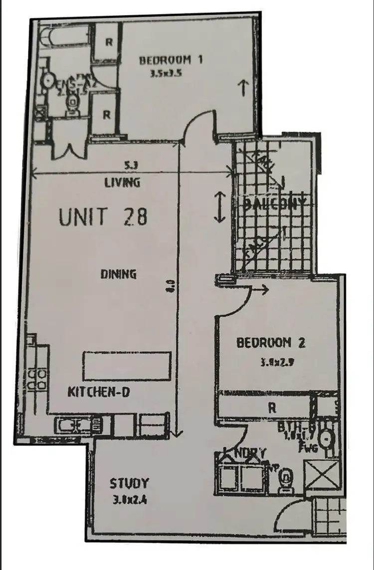 Floorplan of Homely apartment listing, 28/2 Berwick Street, Fortitude Valley QLD 4006