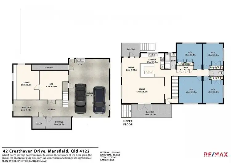 Floorplan of Homely house listing, 42 Cresthaven Drive, Mansfield QLD 4122