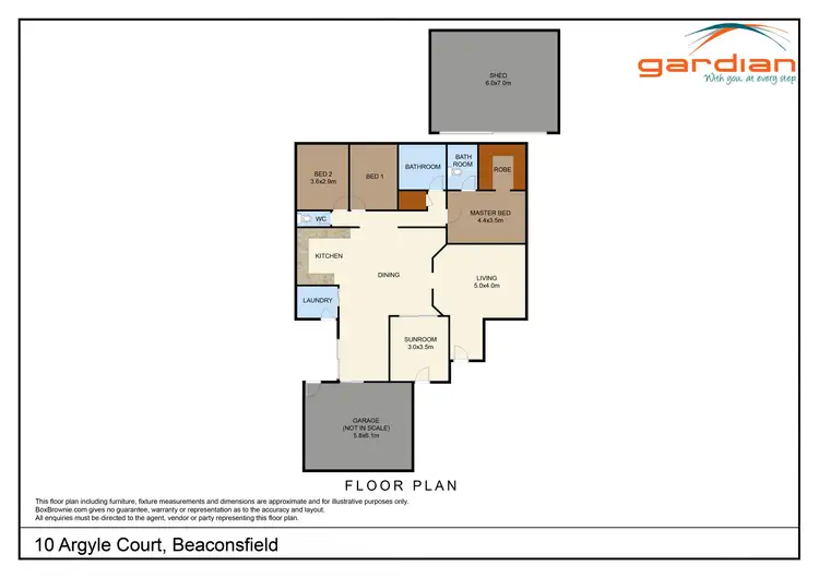 Floorplan of Homely house listing, 10 Argyle Court, Beaconsfield QLD 4740