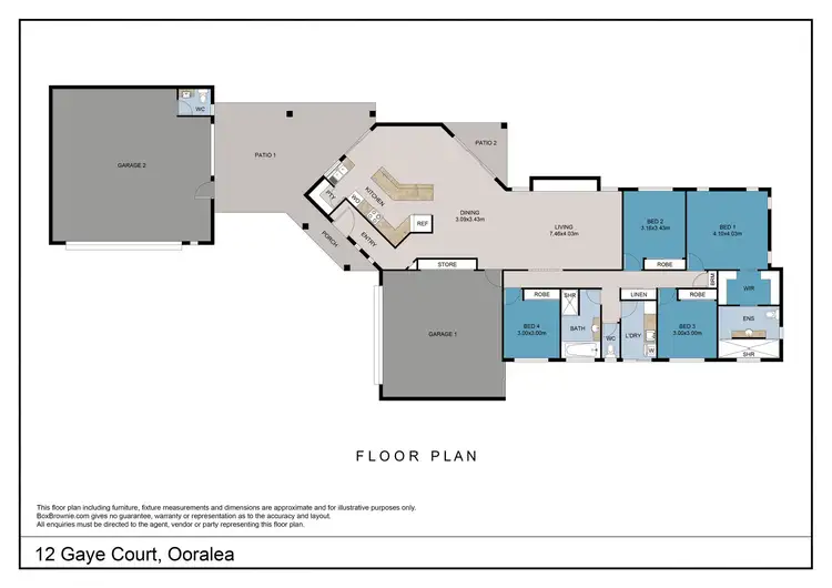 Floorplan of Homely house listing, 12 Gaye Crt, Ooralea QLD 4740