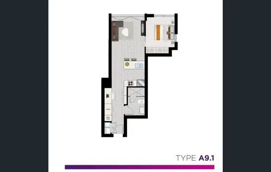 Floorplan of Homely apartment listing, 606/977 Ann Street, Fortitude Valley QLD 4006